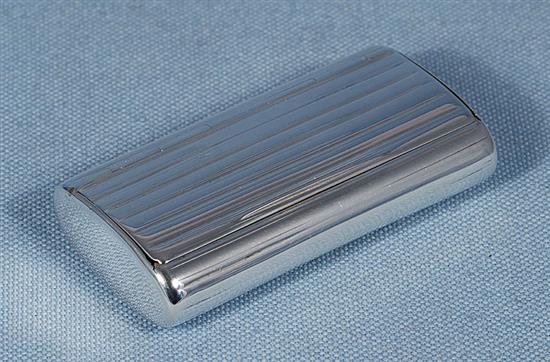 A George III silver snuff box, Length 72mm. Weight: 1.6oz/51grms